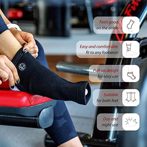 KARM Ankle Compression Sleeve with Compression Support Strap. Achilles