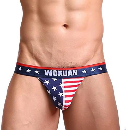 Flank Mens Sexy American Flag Breathable Briefs Underwear Shorts Underpants