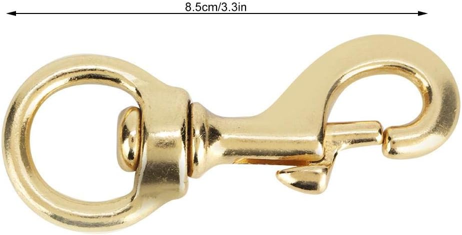Brass Lobster Clasps Swivel Trigger Hook High Strength Pet Leash Rope Clip Cat Dog Traction Leash Clips, Gold - Image 4
