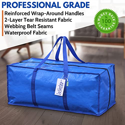 HeavyDuty Extra Large Moving Bags, Clothing Storage Bags with Zipper Sturdy and Easy to Pack