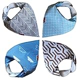 Baby Bandana Drool Bibs for Teething and Drooling 4 Pack Bibs Set by Babysta