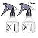 Fine Mist Spray Water Bottles - 8oz Plastic Stylist Barber Hair Bottle Empty Professional for Plants Pet Dog Cat (2 Pack)