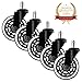 Mvpower Office Chair Caster Wheels, 5 Pack Desk Chair Wheels 3 Inch Stem Caster Chair Wheel Replacement with Universal Standard Rubber Wheel Casters for Office Chair Smoothly & Quietly Universal Fit
