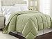 Southshore Fine Living, Inc. Twin Comforters, Oversized Bedding, Down-Alternative Sage Green Comforter/Bedspread Twin Size, Fluffy Comforter, Easy Care, Pet Hair Resistant Bedding, Sage Green