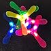 Aswcowy 3 pcs LED Boomerang Australian Style Maneuver Dart Outdoor Sports Equipment The Best Flying Toy for Children Frisbees Saucer Plastic Clover Spin LED Light Outdoor Toy