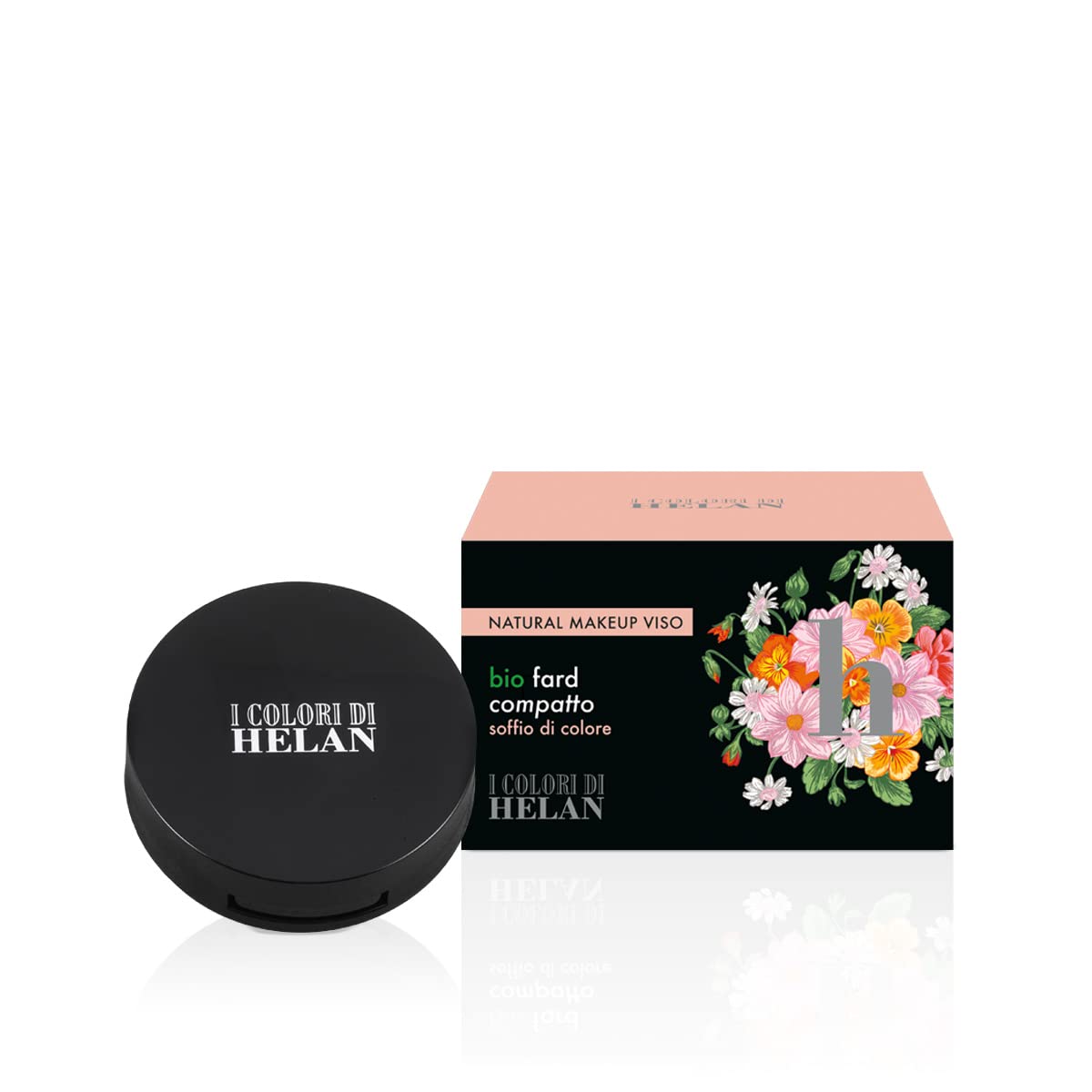 Helan I Colori - Bio Compact Blush with Jojoba Oil & Sweet Almond Oil, Soft Light & Sheer Formula, Powder Blush for Shaping, Lightweight & Long Lasting Blusher, Beauty Makeup - Made in Italy, Corniola