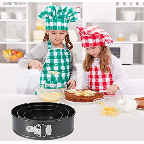 Springform Cake Pan set, 4"/7"/9" Non-stick Cheesecake Pan, Leakproof Round Cake Pan,Removable Bottom Quick Release Latch moulds for birthday cake,3 PCS,Gift free 50 Pcs Cake Paper - Thumbnail 7