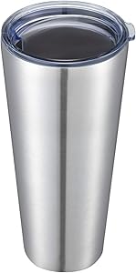 COMOOO 30oz Tumbler Stainless Steel Tumbler with Lid, Double Wall Insulated Coffee Travel Mug for Home, Office, School & Travel, Great Coffee Cup for Keeping Beverage Cold and Hot (Silver,1 Pack)