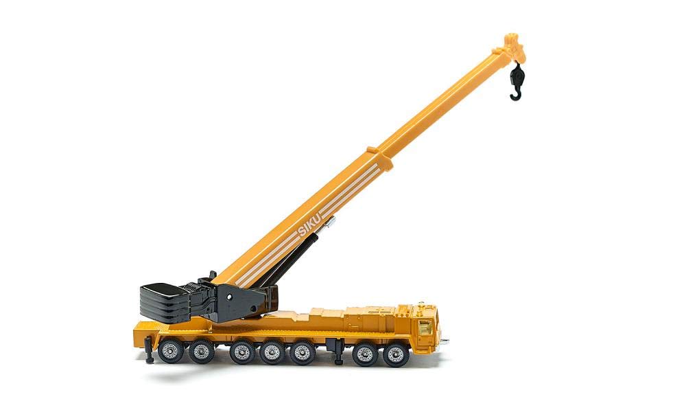 siku 1623, Mega Lifter, Metall/Kunststoff, Gelb, Teleskopierbarer Kranarm, Ausziehbare Stützen 4