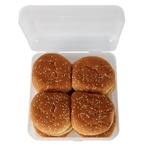 HomeX Hamburger Bun Storage Container, SeeThrough Container Keeps