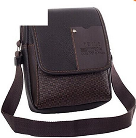Orlyvrie hot sale PU Leather Men Bag Fashion Men Messenger Bag small Business crossbody shoulder Bags YK40-449 Brown