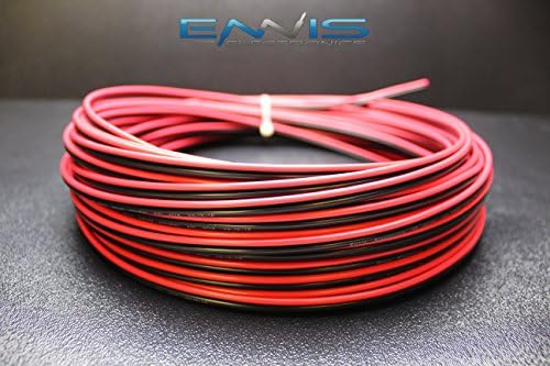 16 GAUGE 200 FT RED BLACK SPEAKER ZIP WIRE AWG CABLE POWER STRANDED COPPER CLAD BY ENNIS ELECTRONICS