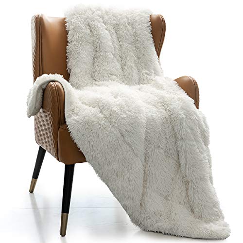 Mr.Sandman Super Soft Faux Fur Weighted Blanket with Fluffy Sherpa Back