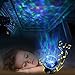 Hiwill Ocean Wave Night Light Projector and Music Player with 12 LED,Remote Control Built- in Mini Speaker for Living Room & Bedroom