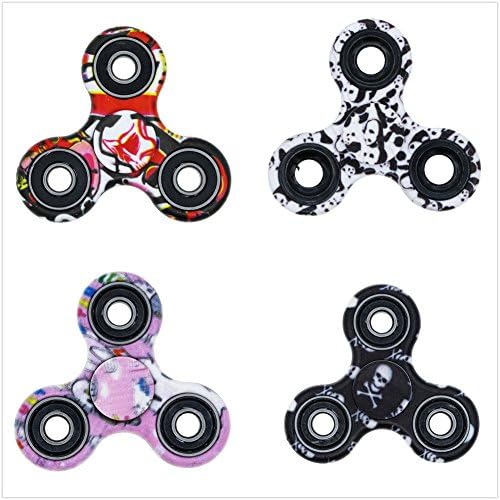 Camouflage Hand Spinner Toys Premium Quality EDC Focus Toy for Kids Perfectly Spins Smoothly Fast 4 Pack