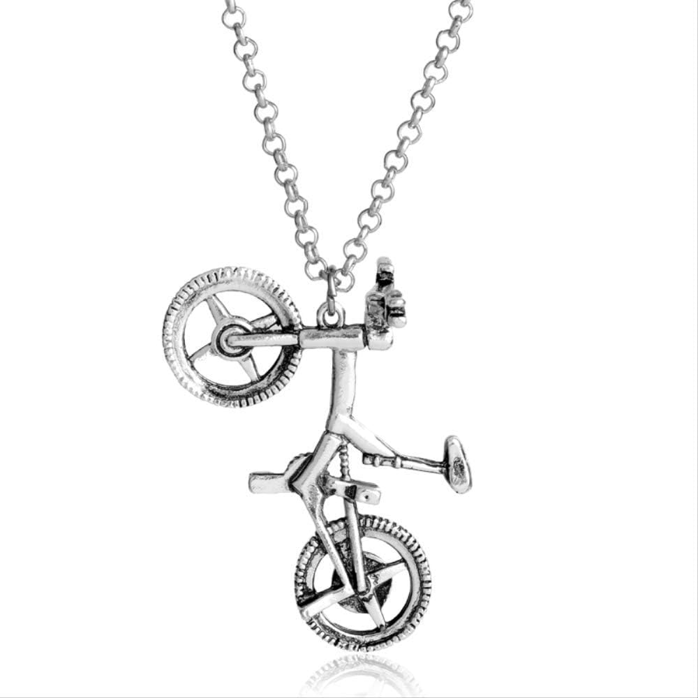 Unique Bike Necklace Bicycle Bike Rider Pendant Necklace Sport Chain