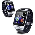 Indigi 2-in-1 SmartWatch Phone w/ Bluetooth Sync Make & Receive Call from Watch Optional Micro SIM-Card Slot (Silver)