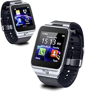 Indigi 2-in-1 SmartWatch Phone w/ Bluetooth Sync Make &amp; Receive Call from Watch Optional Micro SIM-Card Slot (Silver)