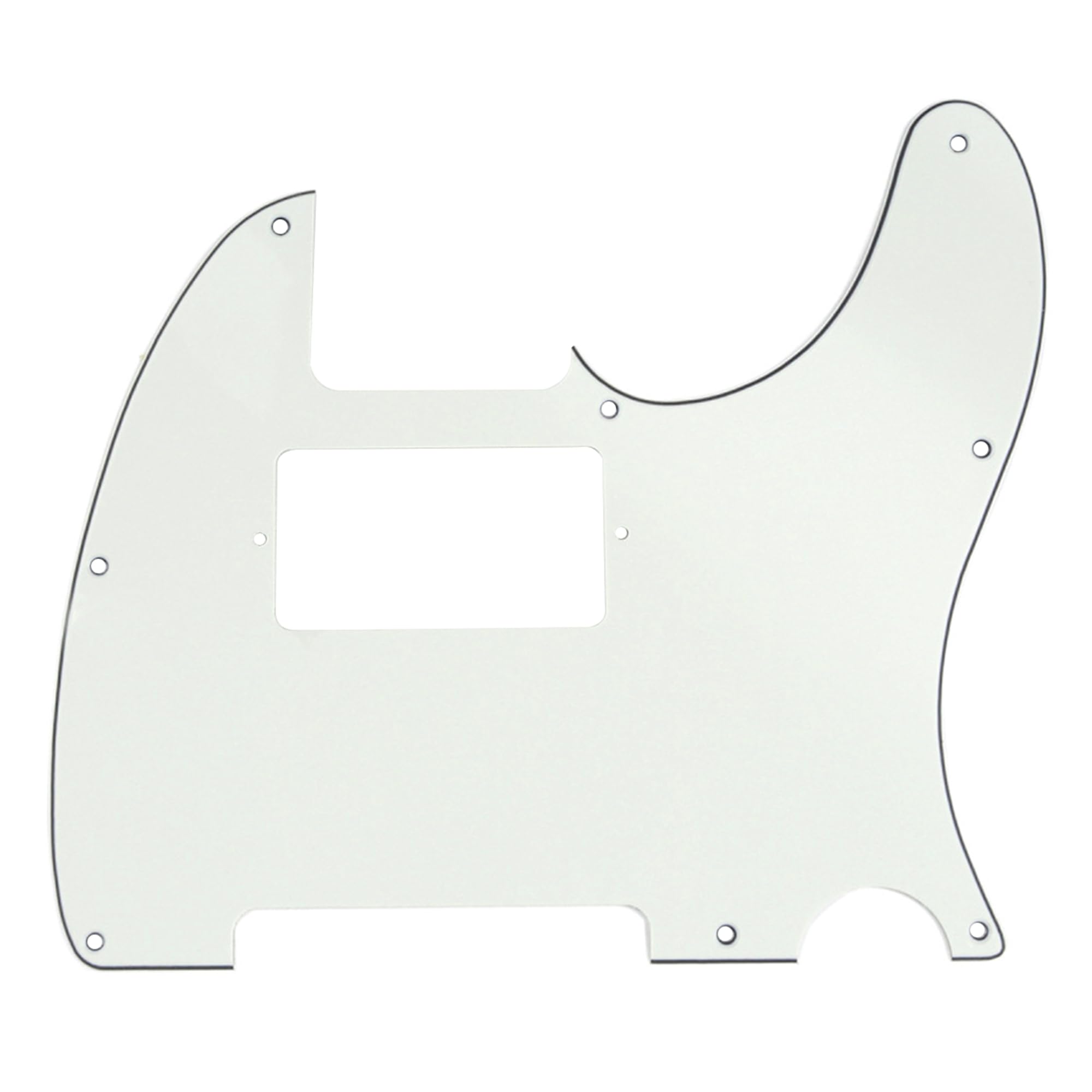 Musiclily 8 Hole Humbucker Tele Pickguard HH Scratch Plate for Fender USA/Mexican Standard Telecaster Modern Style Electric Guitar,3Ply Parchment — image 1