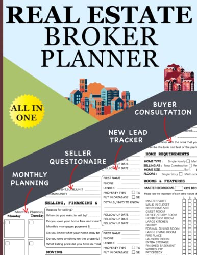 Real Estate Broker Planner: All in One Tracker & Organizer for Real Estate Agents & Assistants