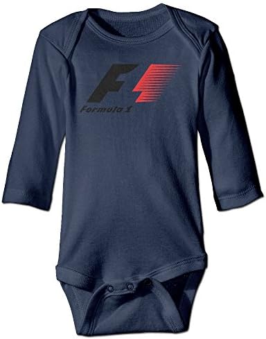 Fengziya Baby's F1 Racing Formula 1 Logo Hanging Bodysuit Long Sleeve