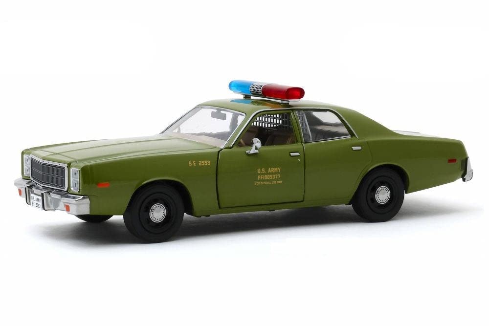 Greenlight - GREEN84103 - Plymouth Fury 1977 US Army Police A-Team L'Agence Tous Riques 1983-1987 - 1:24 Scale