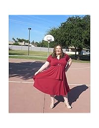 Vestido formal para dama con escote en V, manga 3 4, estilo Hepburn