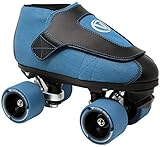 VNLA Code Blue Jam Skate - Mens & Womens Speed Skates - Quad Skates for Women & Men - Adjustable Roller Skate/Rollerskates - Outdoor & Indoor Adult Quad Skate - Kid/Kids Roller Skates