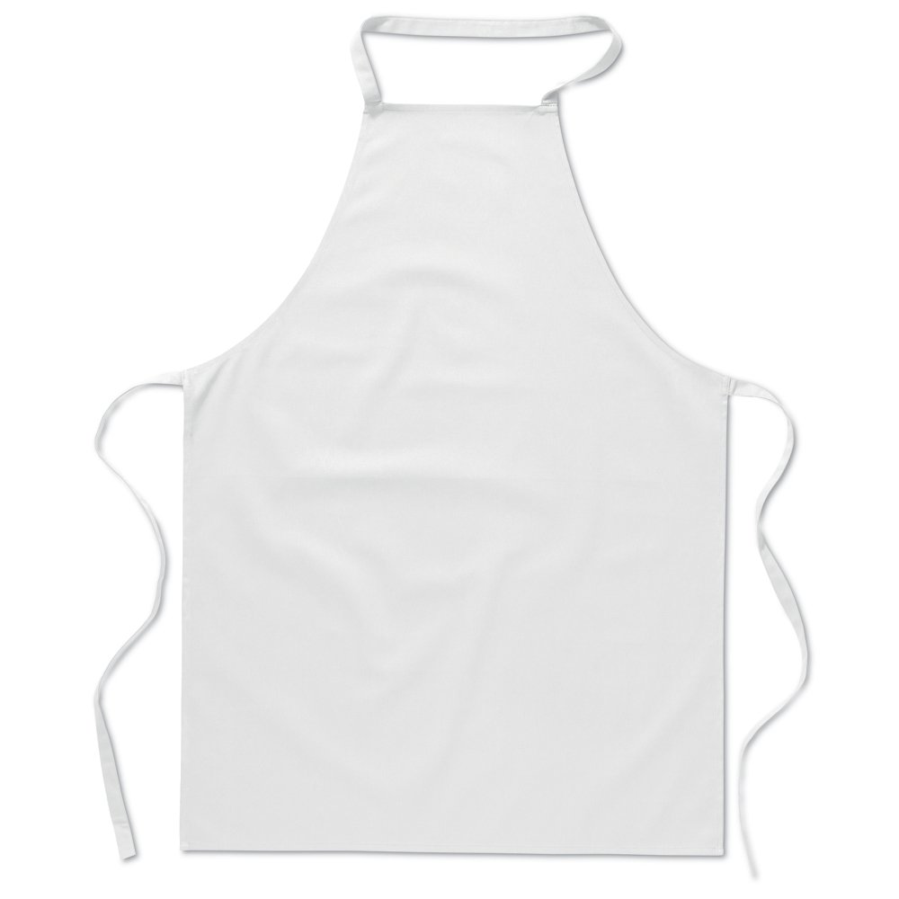 eBuyGB Pack of 1 Catering Cooking Plain Chef's Unisex Kitchen Apron, Cotton, White