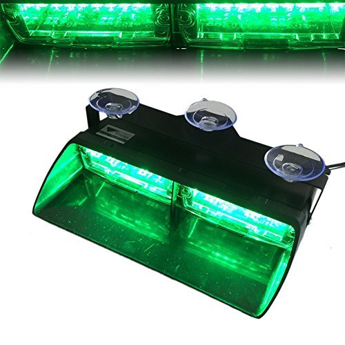 T Tocas 16 LED High Intensity LED Law Enforcement Emergency Hazard Warning Strobe Lights for Vehicle Car Truck SUV Interior Roof / Dash / Windshield with Suction Cups