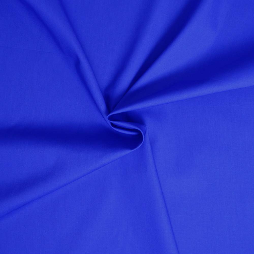 Cotton poplin Fabric - Sold by Fabric piece - Poplin Cotton Fabric Available in 11 Colours (1m x 1m46, Royal Blue) — image 1
