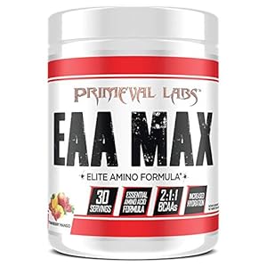Primeval-Labs-EAA-Max-30-Servings-Full-Essential-Amino-Acid-Profile-Drink-Strawberry-Mango Primeval Labs EAA Max - 30 Servings - Full Essential Amino Acid Profile Drink (Strawberry Mango)