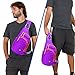 Lecxci Outdoor Chest Sling Bag Lightweight Waterproof Backpack for Man/Women(S,Purple)