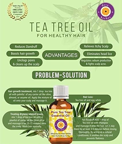 Deve Herbes Pure Tea Tree Essential Oil (Melaleuca alternifolia) Non-Sticky - Image 5