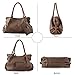 AB Earth 3 Pieces Women Hobo Handbag PU Leather Totes Matching Wallet Satchel Shoulder Bag, M898 (Soil Color)