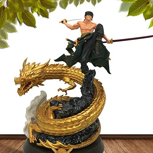 JINGLU Golden Dragon Roronoa Zoro Action Figures One Piece Figure Anime PVC Collection Model Toy Doll Decoration Vinyl Figure For Kids Teenagers And Anime Fan