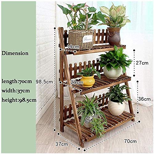 chishizhenxiang Vitrina de Flores Madera con 3 estantes para ...