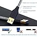 Besgoods USB to USB 3.0 Cable, 2-Pack 6ft Male to Male USB Cable Braided USB A to A Cord with Gold-Plated Connector Compatible for Hard Drive Enclosures, DVD Player, Laptop Cooler - White …