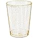 Glitter Disposable Cups | 10 oz. 50 Pack | Clear Plastic Cups | Gold Glitter Plastic Party Cups | Disposable Plastic Wine Glasses for Parties | Plastic Cocktail Glasses | Wedding Holiday Tumblers