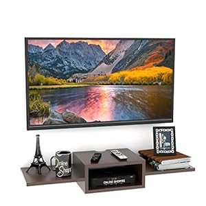 Onlineshoppee TV Entertainment Unit/Wall Set Top Box Stand Shelf (Standard Wenge)