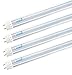 Hyperikon 4-Pack of T8/T10/T12, 4ft LED Light Tube [Rotatable End Caps], 18W (40W equivalent), 2200 Lumens, 3500K (Soft White Glow), Clear Cover, Garage, Warehouse