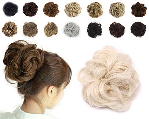 Haironline Scrunchie Bun up Do Hair Piece Hair Ribbon Ponytail Extensions Wavy Curly