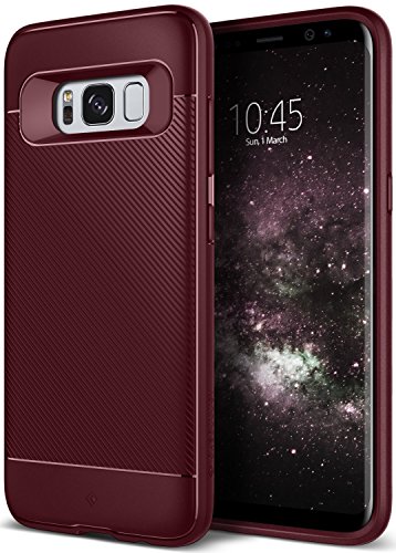 Galaxy S8 Case, Caseology [Vault II Series] Slim Protective Shock Absorbing TPU Textured Grip Corner Cushion Design for Samsung Galaxy S8 (2017) - Burgundy