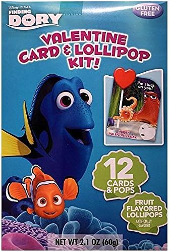 Disney Pixar Finding Dory Valentine Card and Lollipop Kit 12 Ct.