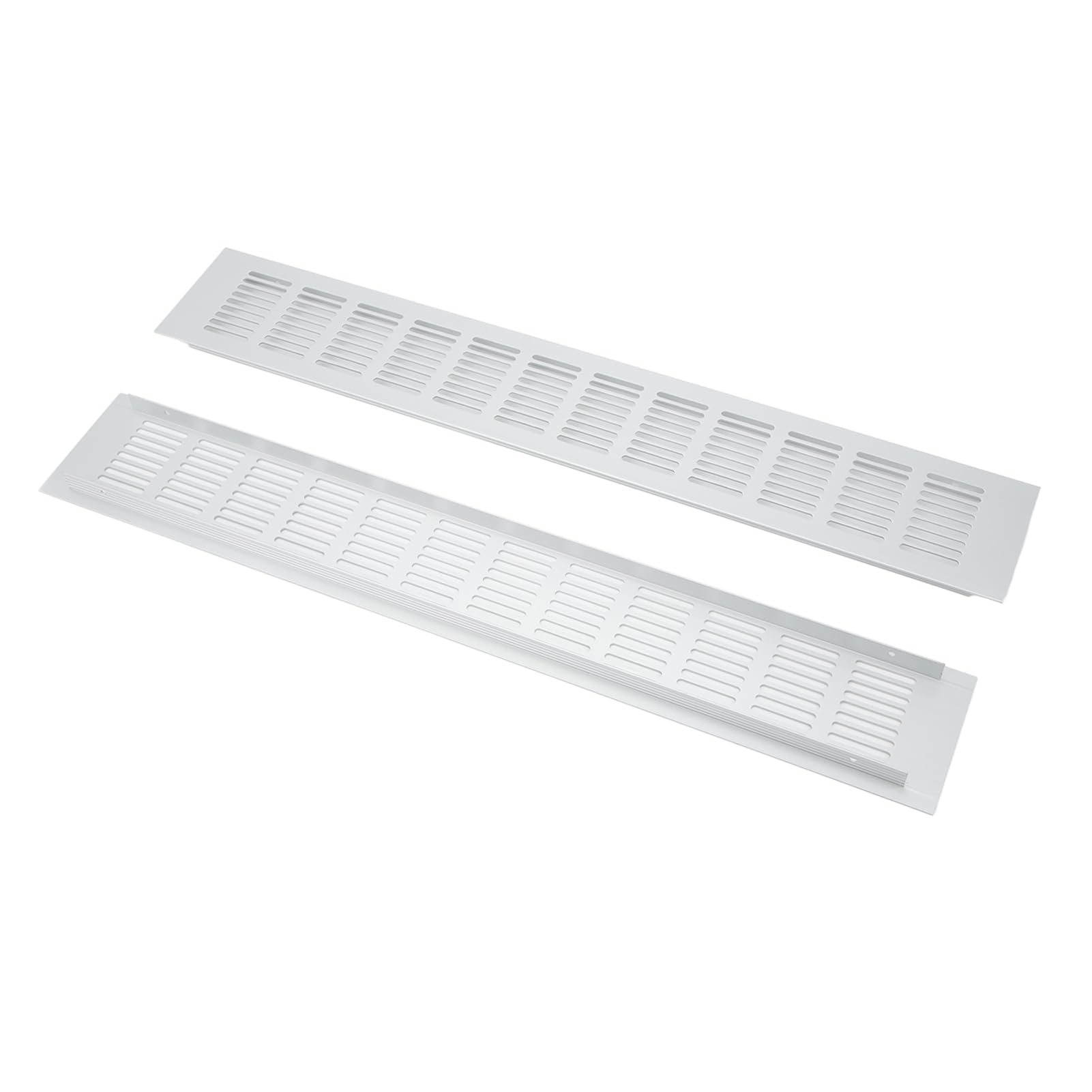 Air Vent Ventilation Grille 2 Pcs Air Vent Ventilation Grille Aluminium Alloy Rectangular Vent Plate for Cabinet Shoe Cabinet Closet RVs Camping Car Electric Boxe(80 * 500mm)