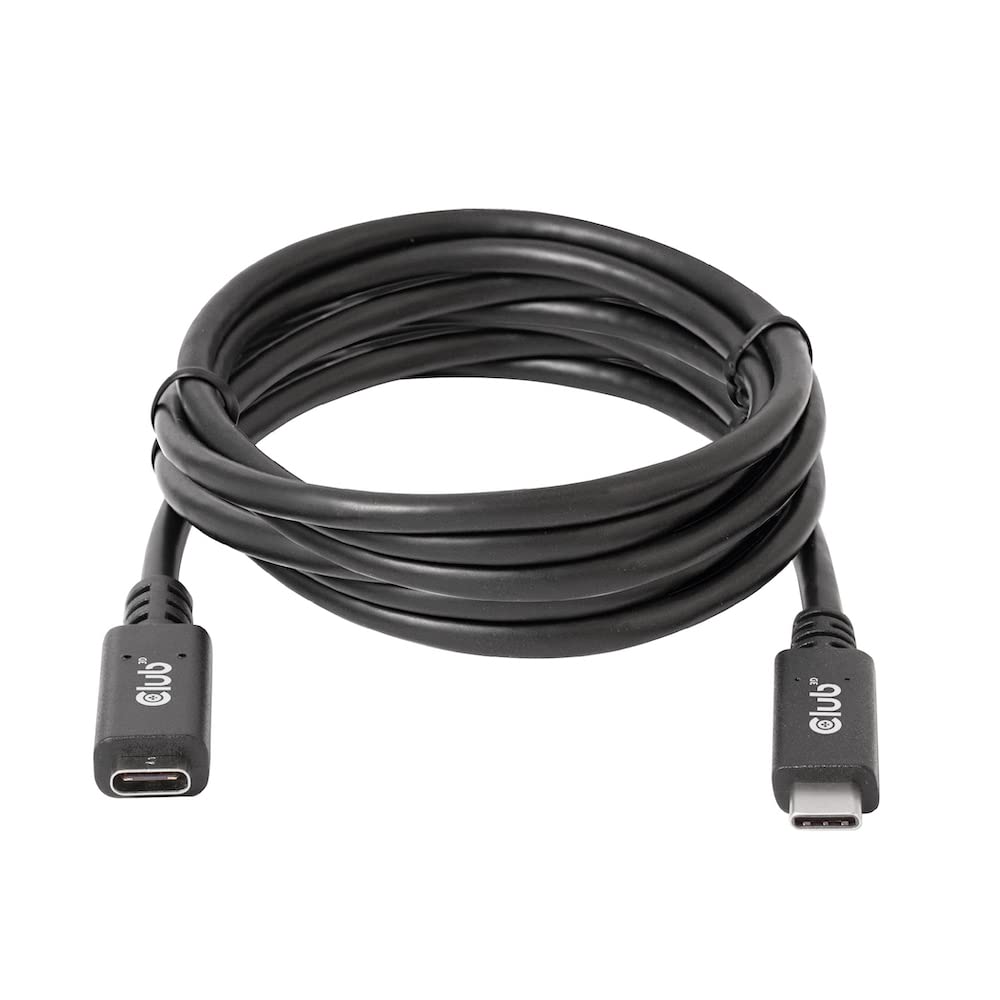 Club3D USB Type-C Gen1 Extension Cable 5Gbps 60W (20V/3A) 4K60Hz M/B 2m — image 1
