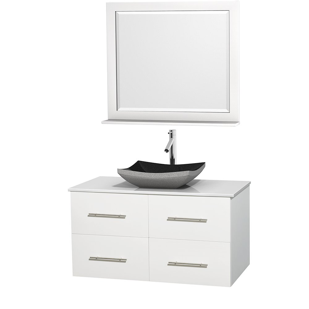 Wyndham Collection Centra 42 Inch Single Bathroom Vanity In Matte