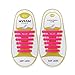 HYFAM Elastic Shoe Laces for Kids No Tie Shoelaces Waterproof Elastic Stretchy Silicone Tieless Shoe Laces for Sneakers Board Shoes Casual Shoes