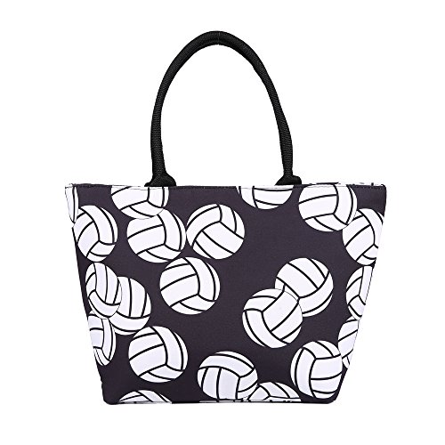 E-FirstFeeling Volleyball Tote Bag Sports Prints Utility Tote 17.7" x 12.6" x 6" Beach Bag (Volleyball)