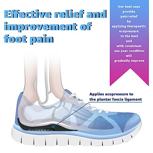 DR. POTTER+ Heel Cushions for Heel Pain Relief, Plantar Fasciitis Relief Products, Heel Cups for Heel Spurs, Heel Insert Provide Support and Cushioning for Men Women (Small W4.5-8 | M4.5-7)